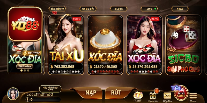 Kho game sống động tại cổng game Yo88