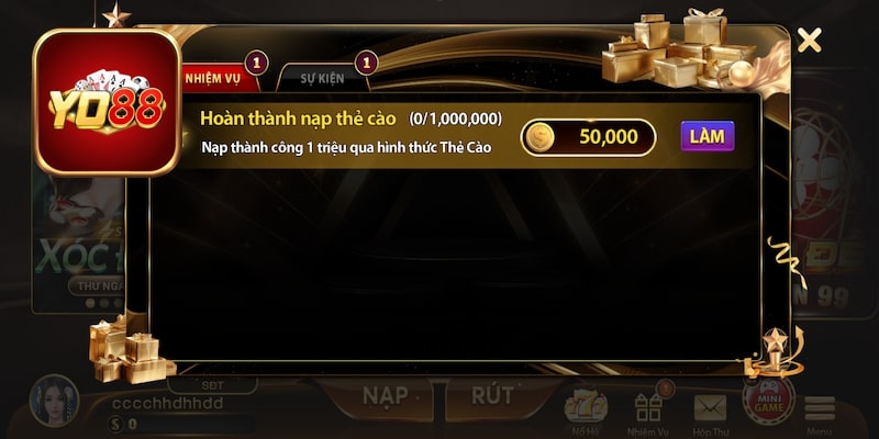 Nhận thưởng hấp dẫn khi chơi game tại Yo88