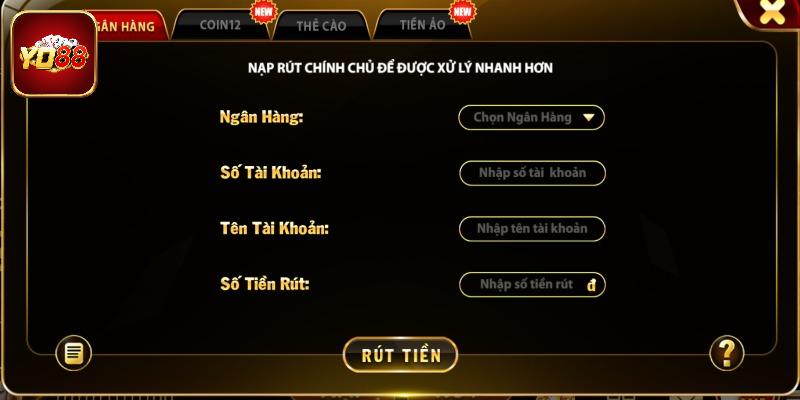 Tạo phiếu rút tiền theo hướng dẫn